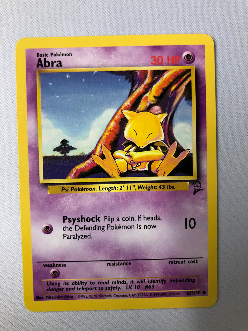 Abra 65/130 Base Set 2 Common Pokemon Card NM