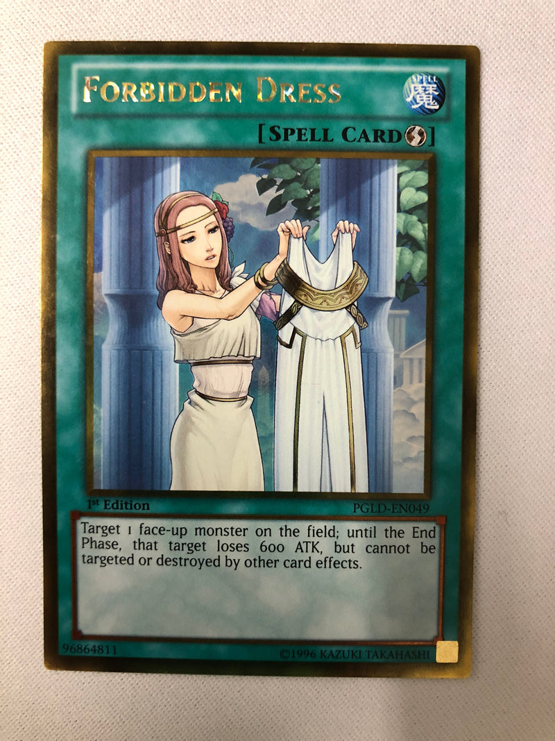 Yugioh Forbidden Dress PGLD-EN049 Gold Rare 1st Edition NM