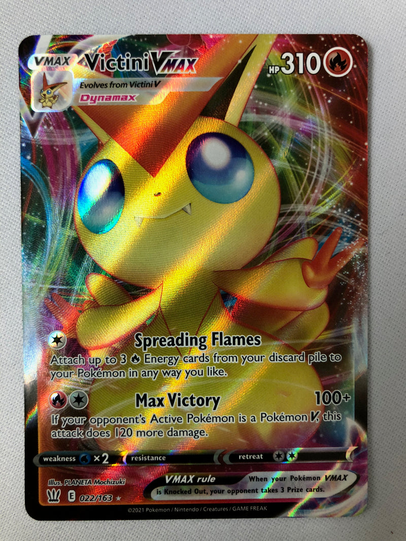 Victini VMAX 022/163 Battle Styles Full Art Ultra Rare Pokemon Card Mint