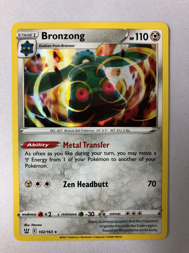 Bronzong 102/163 Battle Styles Holo Rare Pokemon Card MINT