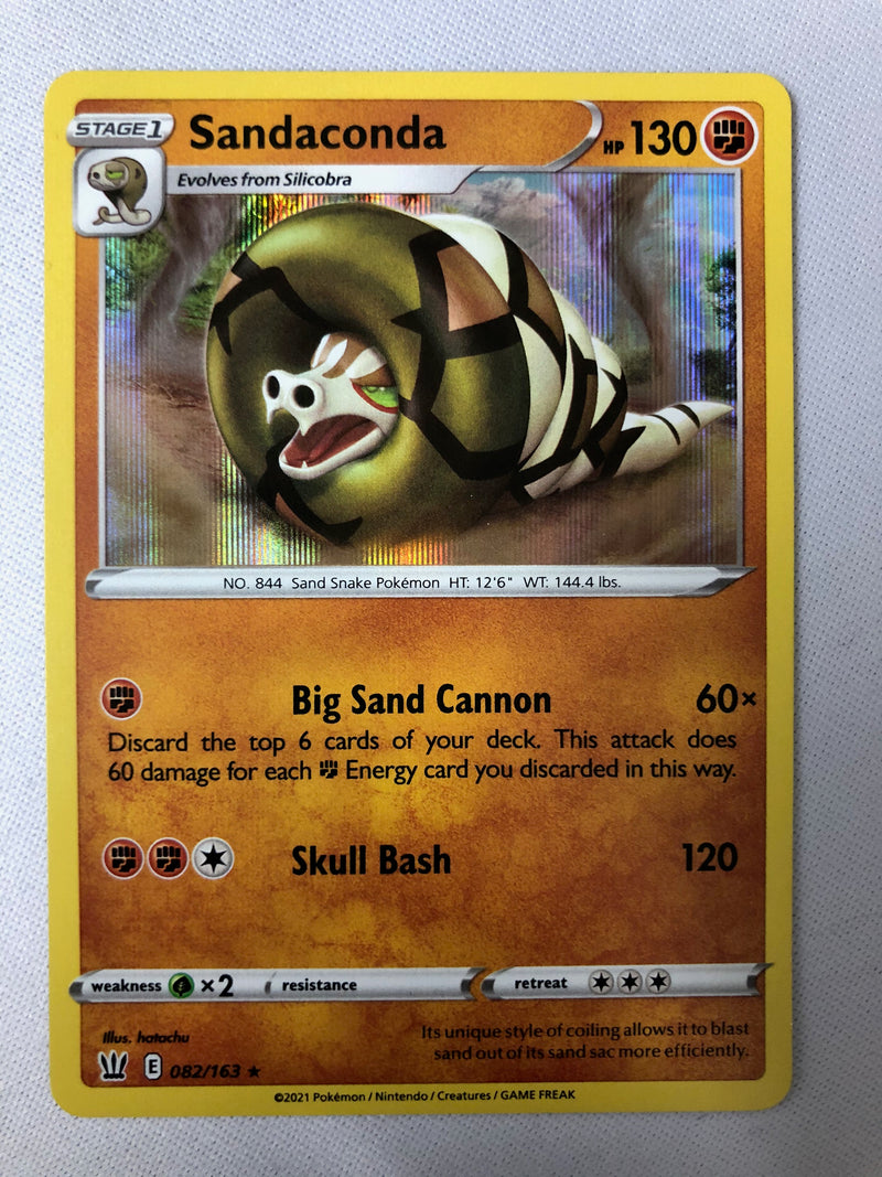 Sandaconda 082/163 Battle Styles Holo Rare Pokemon Card MINT