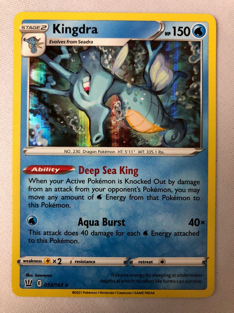 Kingdra 033/163 Battle Styles Holo Rare Pokemon Card MINT