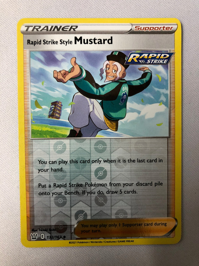 Rapid Strike Style Mustard 132/163 Battle Styles Uncommon Pokemon Card MINT