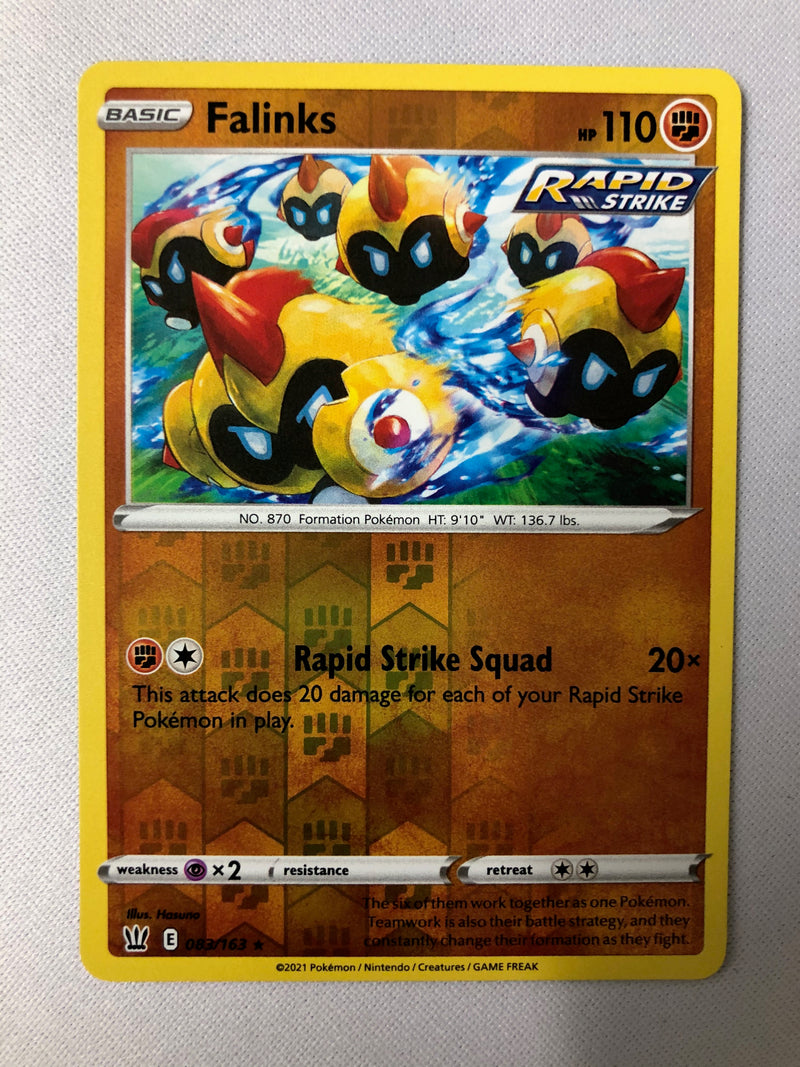 Falinks 083/163 Battle Styles Reverse Holo Rare Pokemon Card MINT