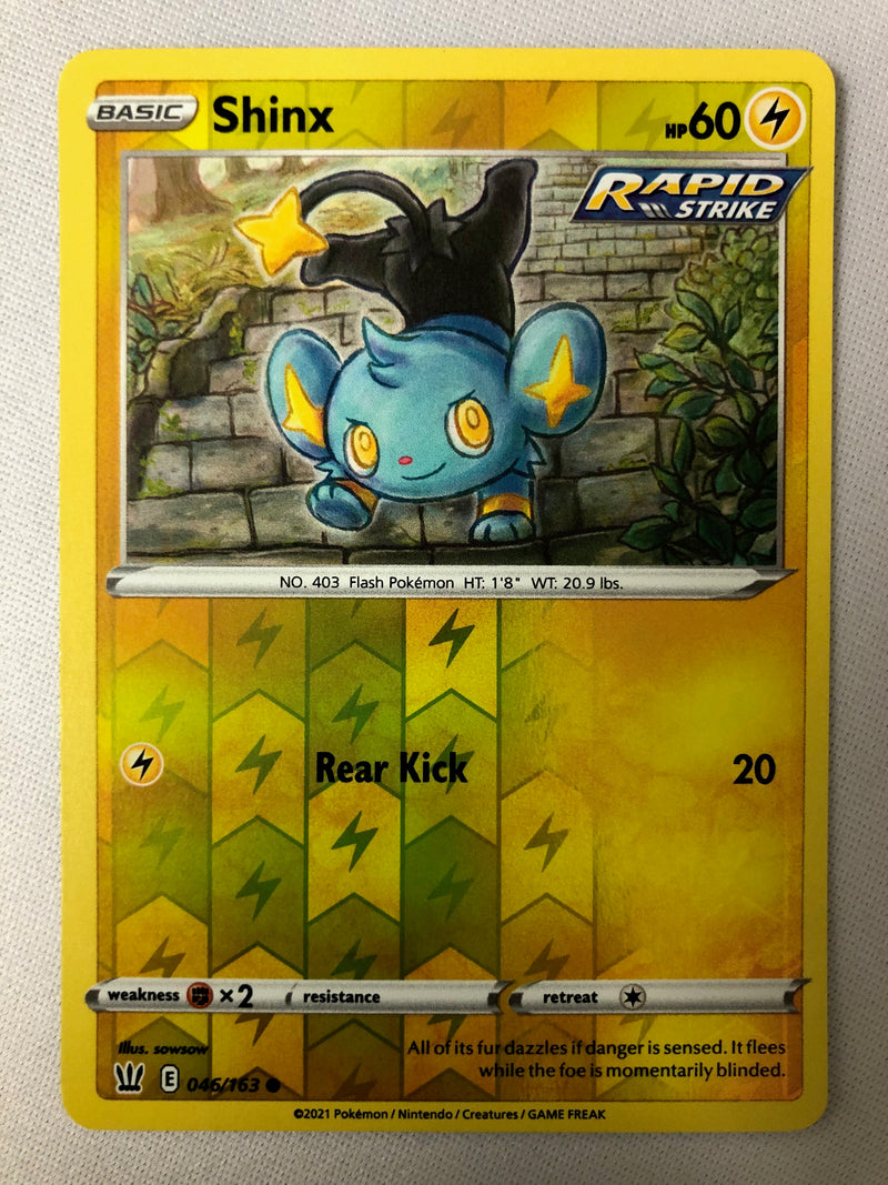 Shinx 046/163 Battle Styles Reverse Holo Common Pokemon Card MINT