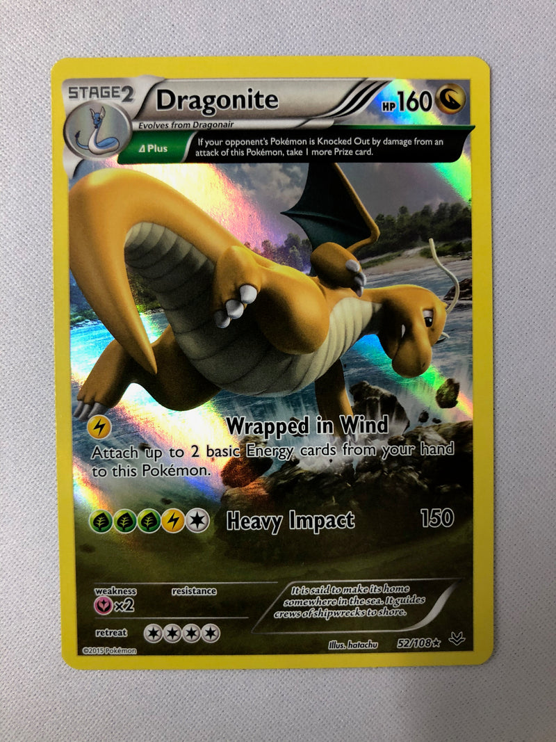 Dragonite 52/108 XY Roaring Skies Full Art Holo Rare Pokemon Card NM