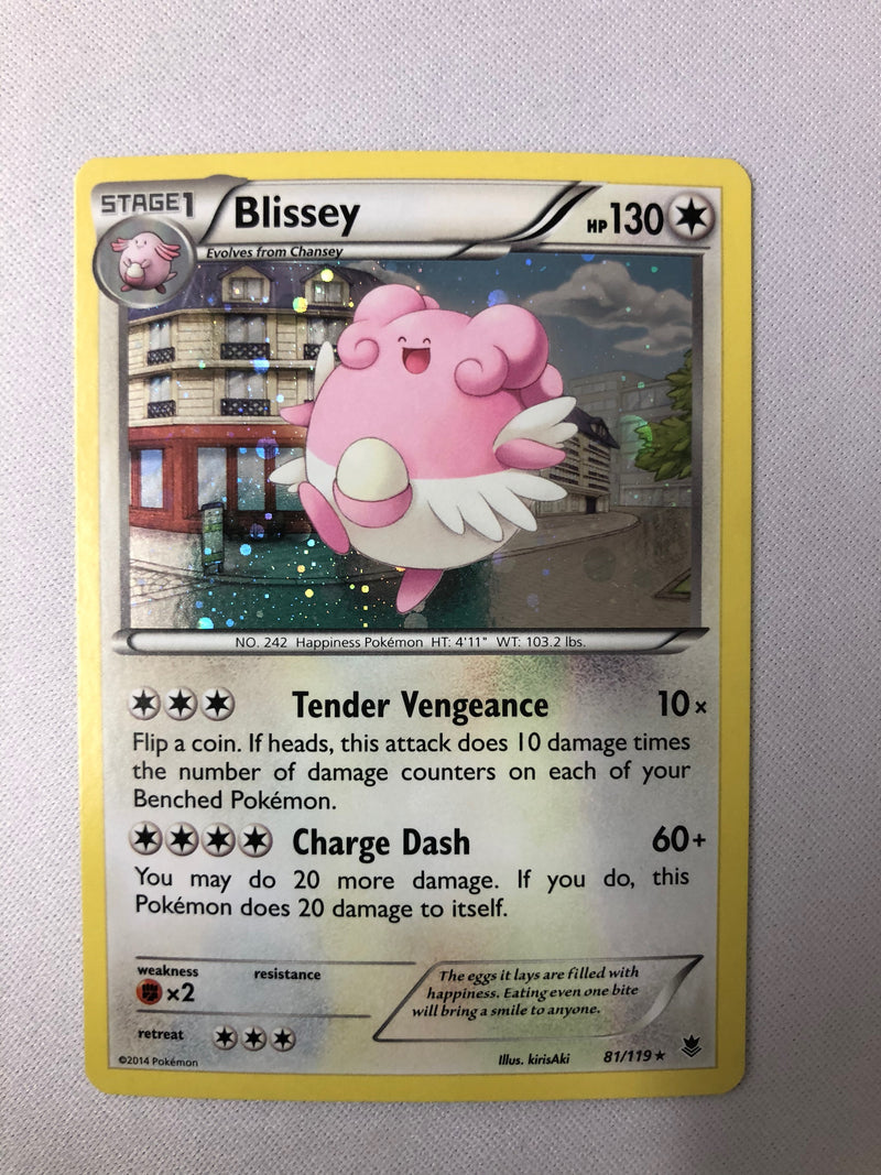 Blissey 81/119 XY Phantom Forces Holo Rare Pokemon Card NM