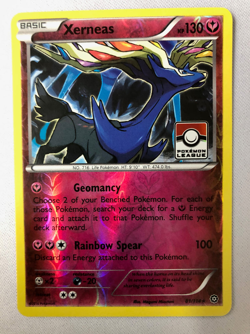 Xerneas 81/114 Pokemon League Reverse Holo Rare Pokemon Card NM