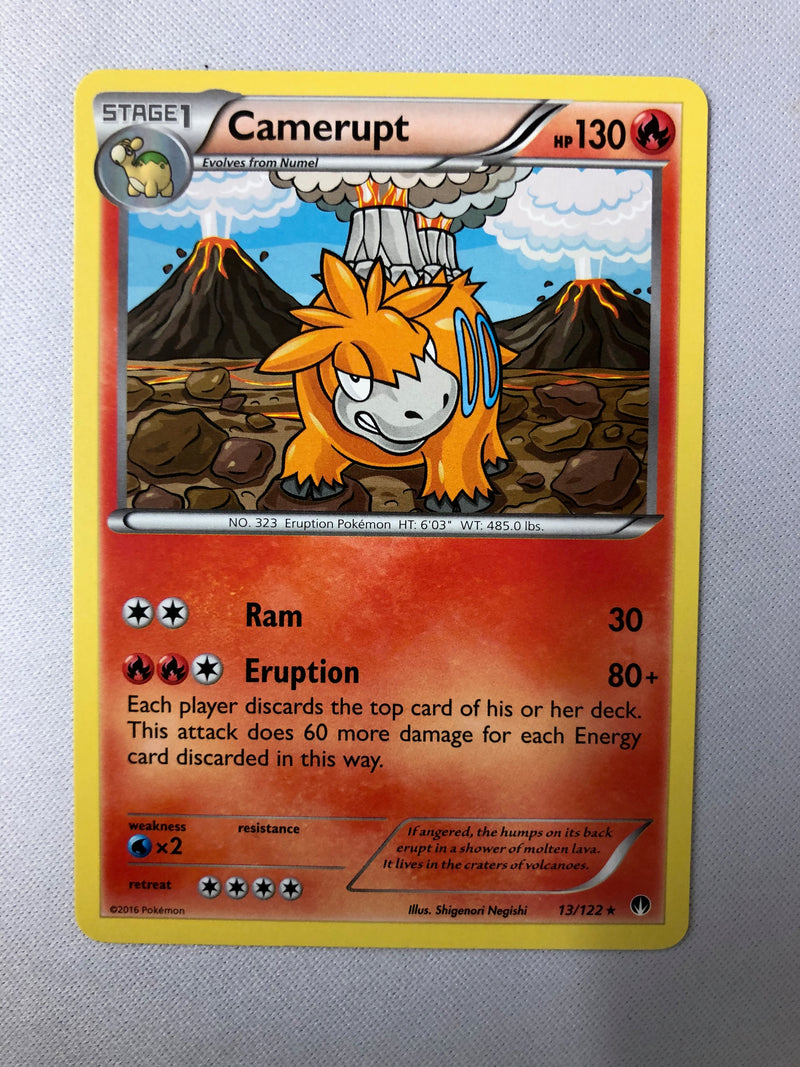 Camerupt 13/122 XY Break Point Non Holo Rare Pokemon Card NM