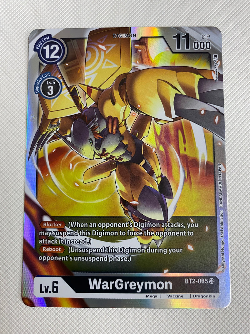 Digimon WarGreymon SR BT2-065 Holo Near Mint