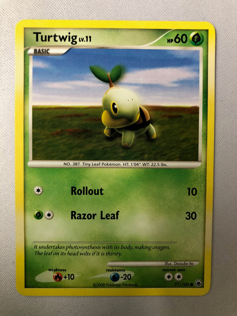 Turtwig 77/100 Majestic Dawn Non Holo Common Pokemon Card NM