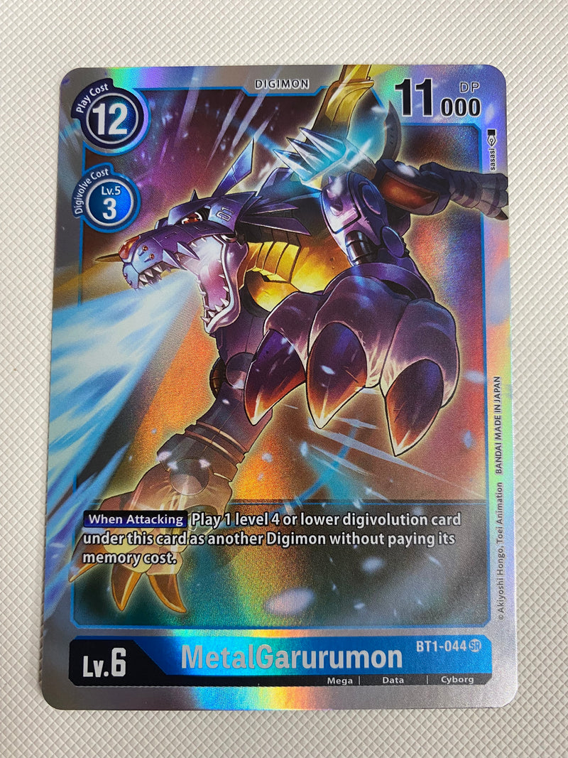 Digimon MetalGarurumon BT1-044 SR Holo Near Mint