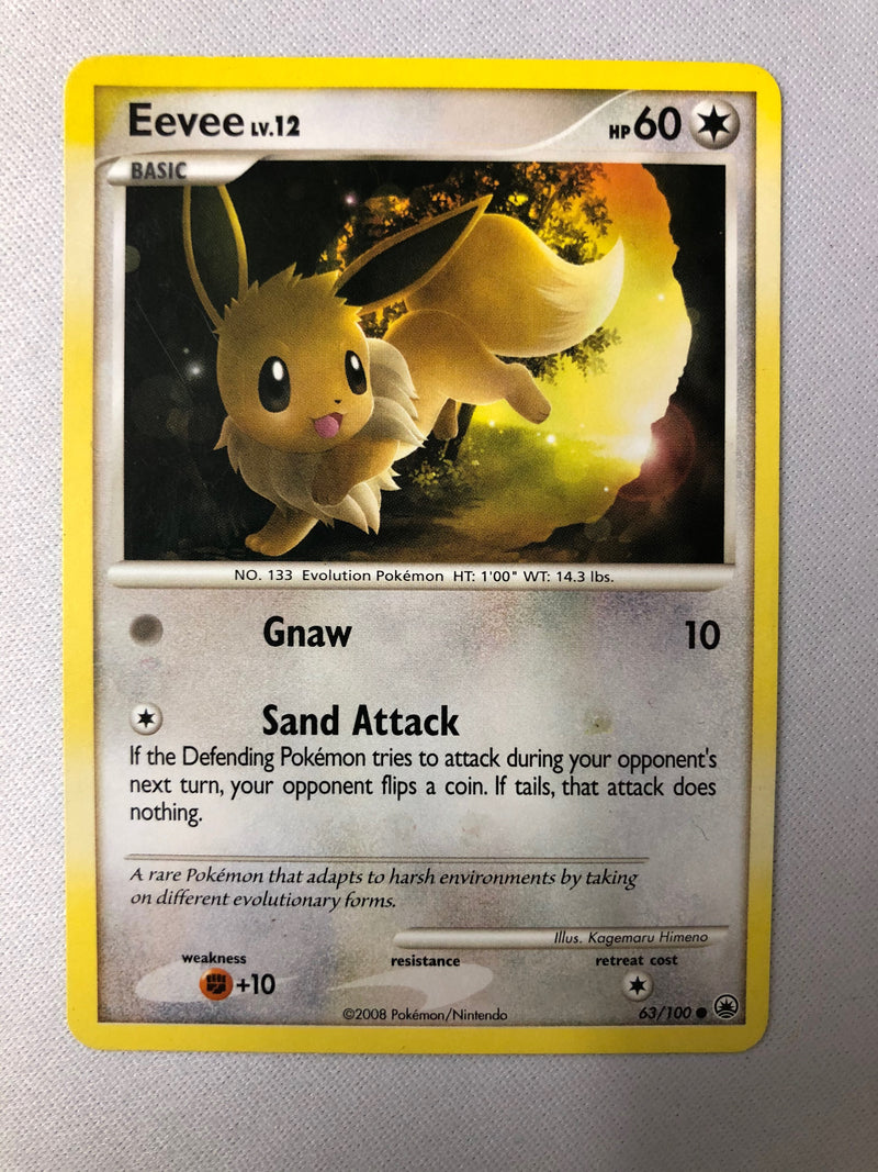 Eevee LV.12 63/100 Majestic Dawn  Non Holo Common Pokemon Card NM