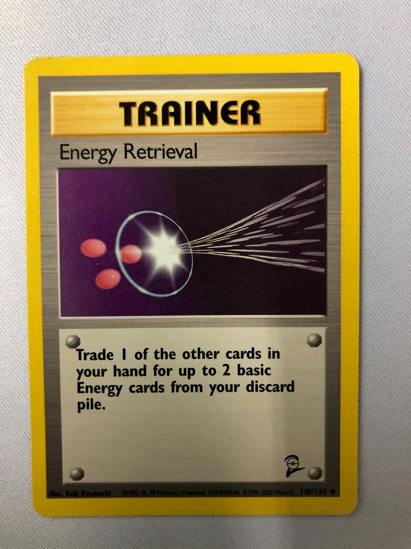 Trainer Energy Retrieval 110/130 Base Set 2 Uncommon Pokemon Card NM