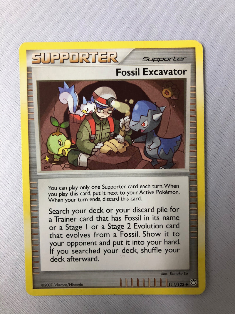 Trainer Fossil Excavator 111/123 Mysterious Treasures Uncommon Pokemon Card NM