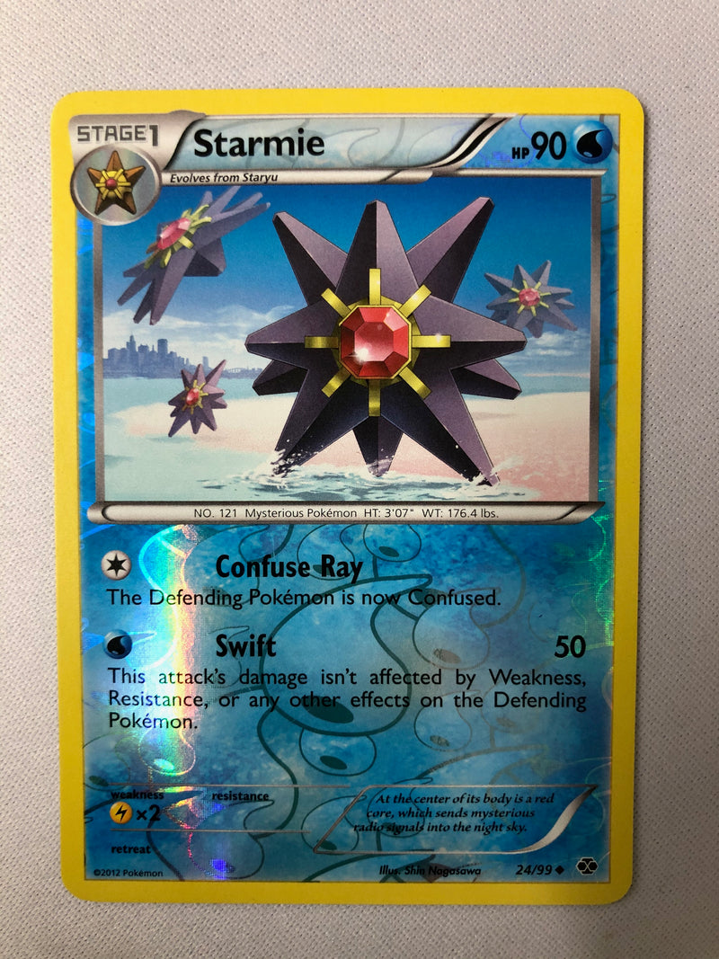 Starmie 24/99 Next Destinies Reverse Holo Uncommon Pokemon Card NM