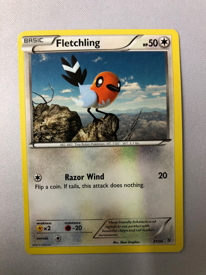 Fletchling 31/39 XY Kalos Starter Set  Common Pokemon Card NM