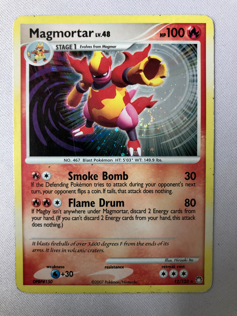 Magmortar LV.48 12/123 Mysterious Treasures Holo Rare Pokemon Card NM