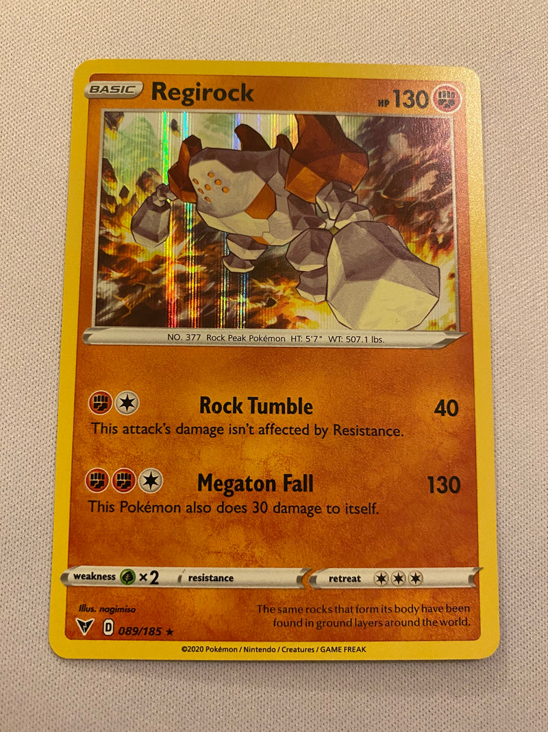 Regirock 089/185 Holo Vivid Voltage Pokemon Card Near Mint