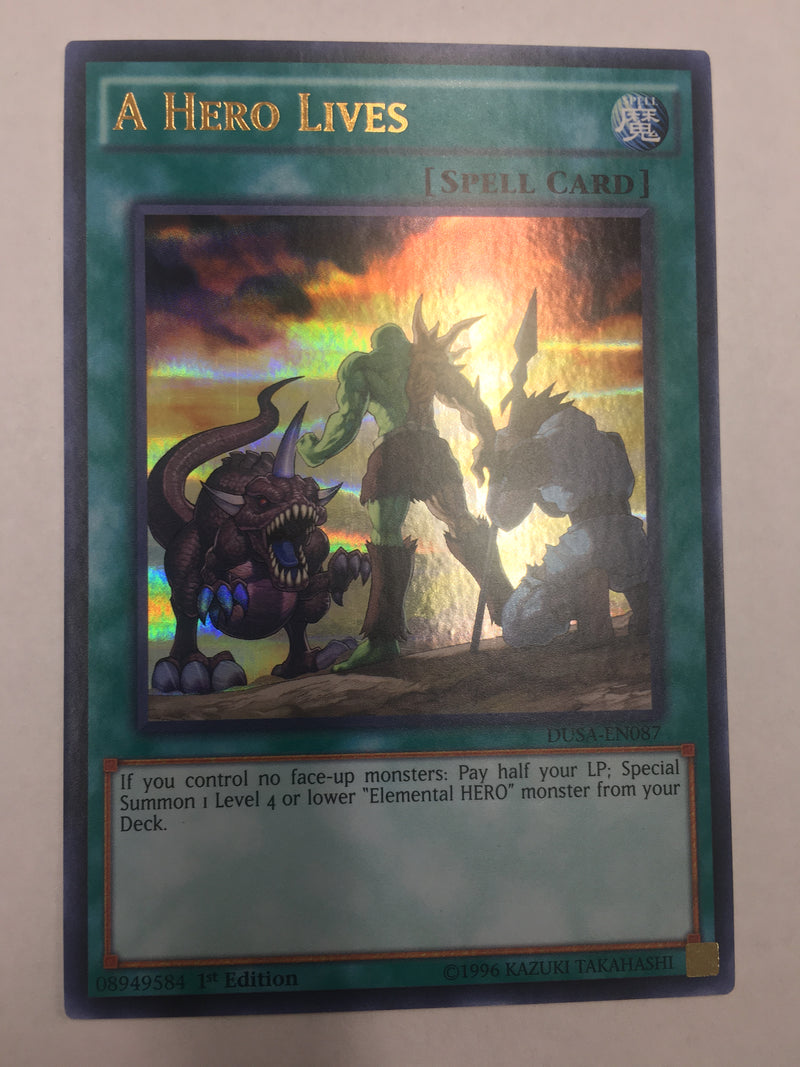 A Hero Lives DUSA-EN087 1st Edition Ultra Rare Yugioh TCG NM