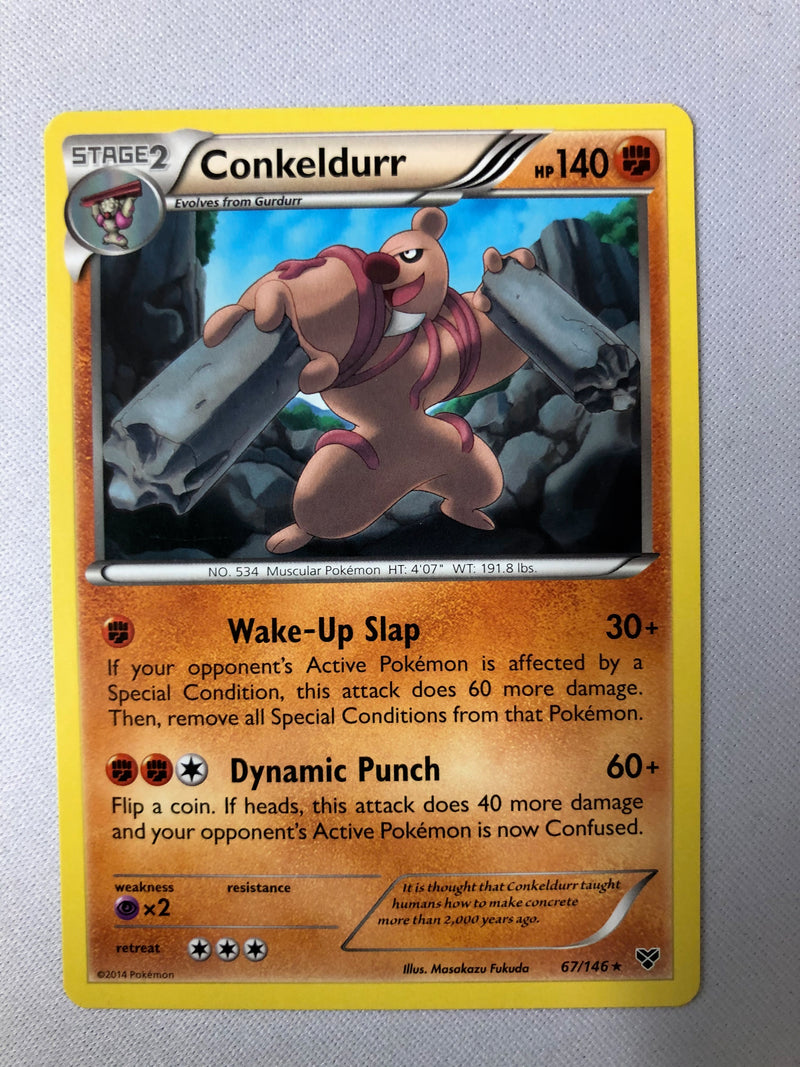 Conkeldurr 67/146 XY Base Set Non Holo Rare Pokemon Card NM