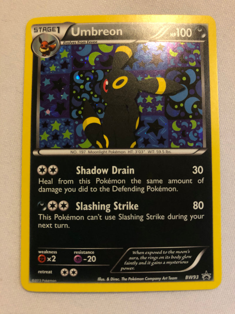 Umbreon BW93 Holo Rare Black Star Promo Pokemon Card Lightly Played