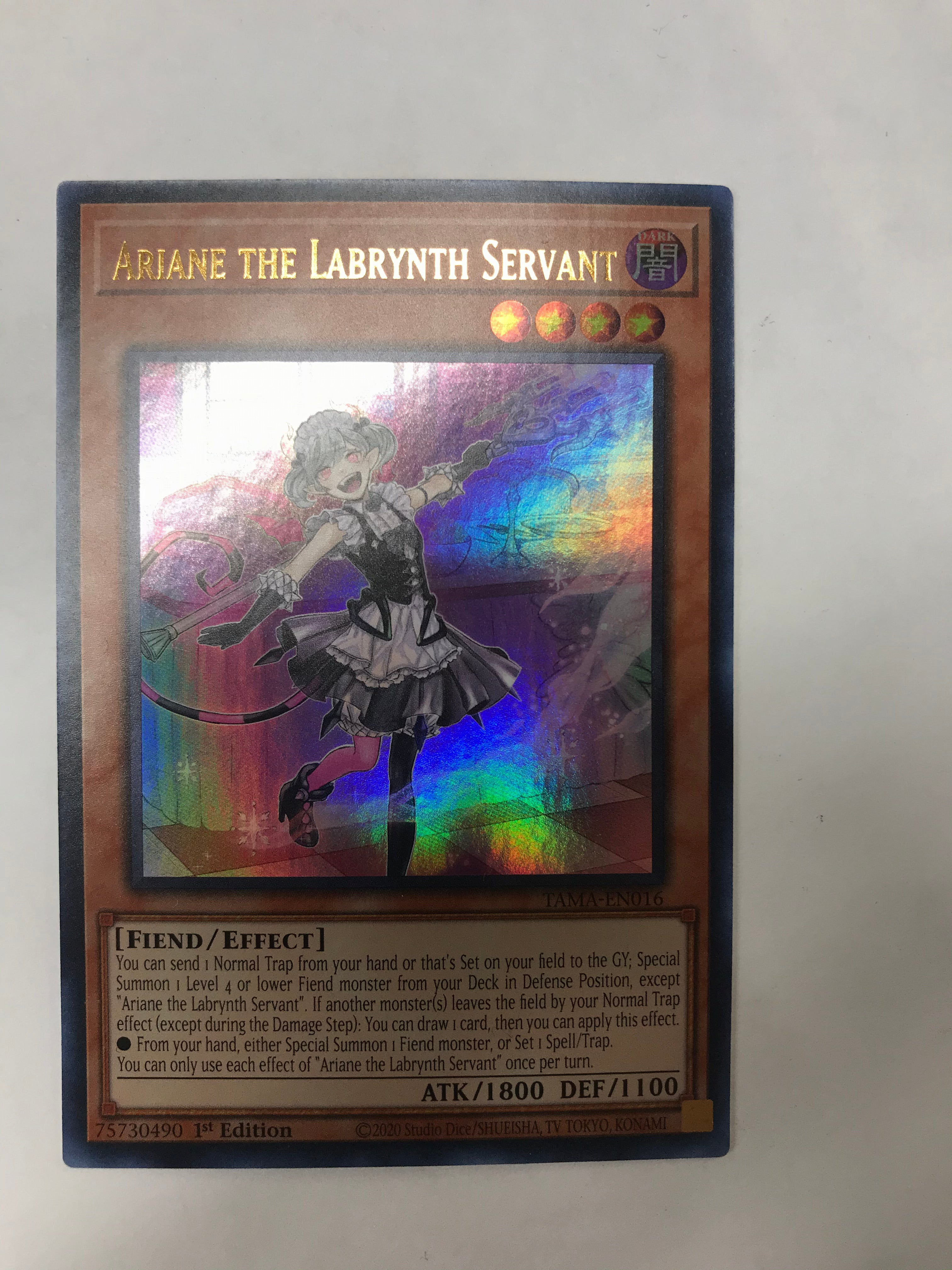 Yugioh Ariane The Labryth Servant TAMA-EN016 Ultra Rare Near Mint