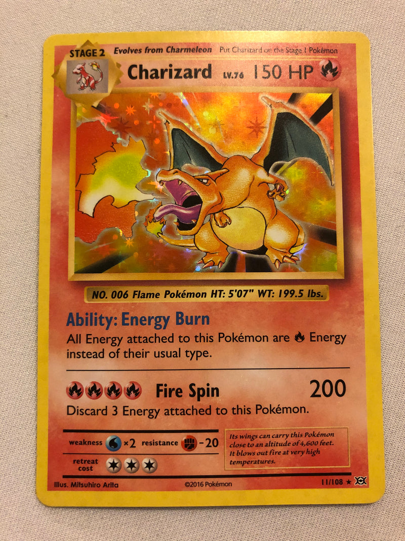 Charizard 11/108 XY Evolutions Holo Rare Pokemon Card Near Mint