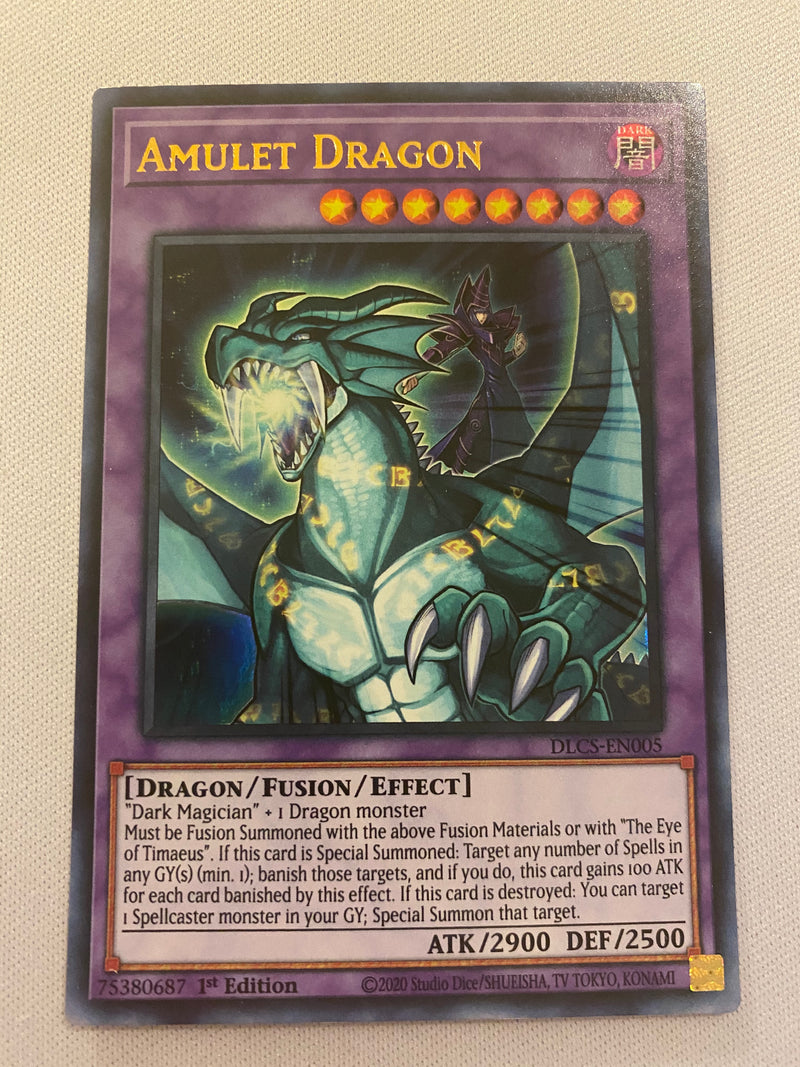 Yugioh Amulet Dragon DLCS-EN005 1st Edition Ultra Rare Near Mint