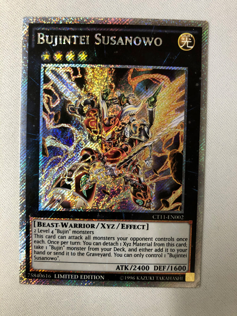 Yugioh Bujintei Susanowo CT11-EN002 Platinum Secret Rare Limited Edition NM