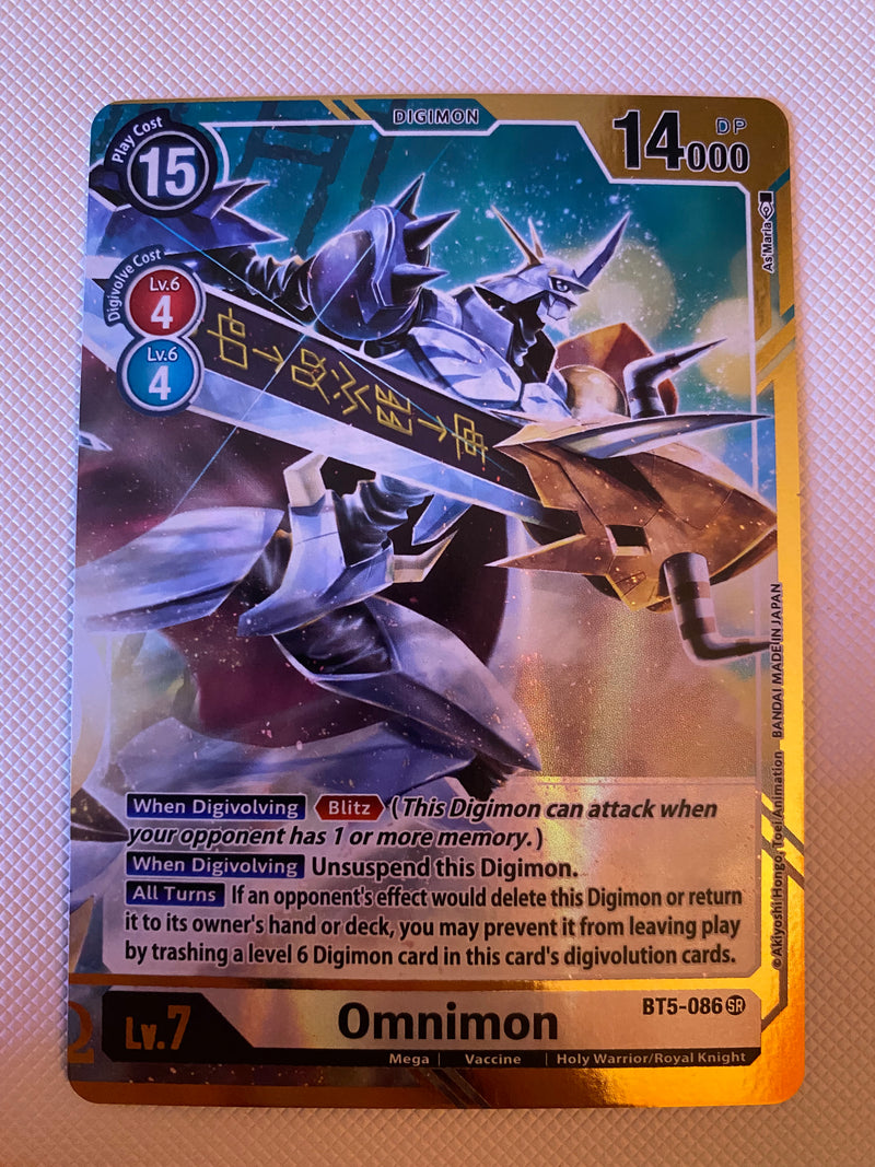 Digimon TCG   Omnimon BT5-086 Game Battle Of Omni Near Mint