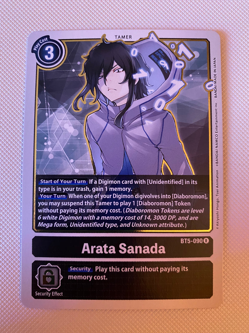 Digimon  TCG Arata Sanada - BT5-090  Rare  Near Mint