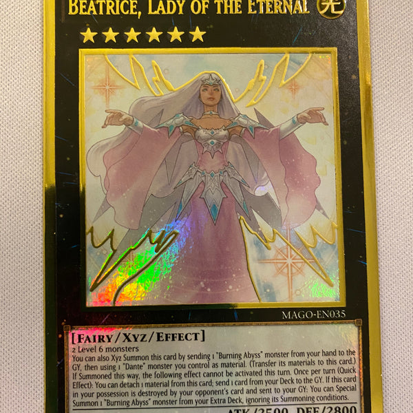 Yugioh Beatrice Lady of the Eternal MAGO EN035 1st Edition Gold