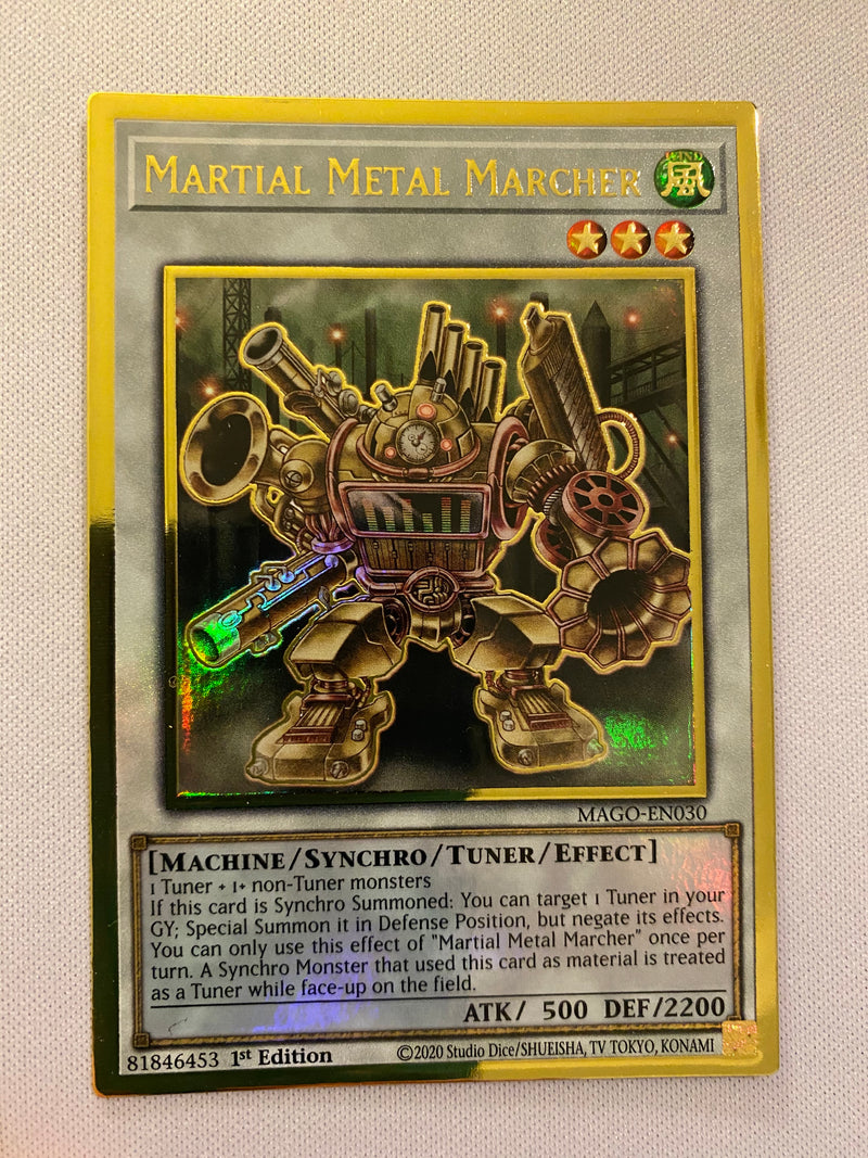 Yugioh Martial Metal Marcher MAGO-EN030 1st Edition  Gold Rare Near  Mint
