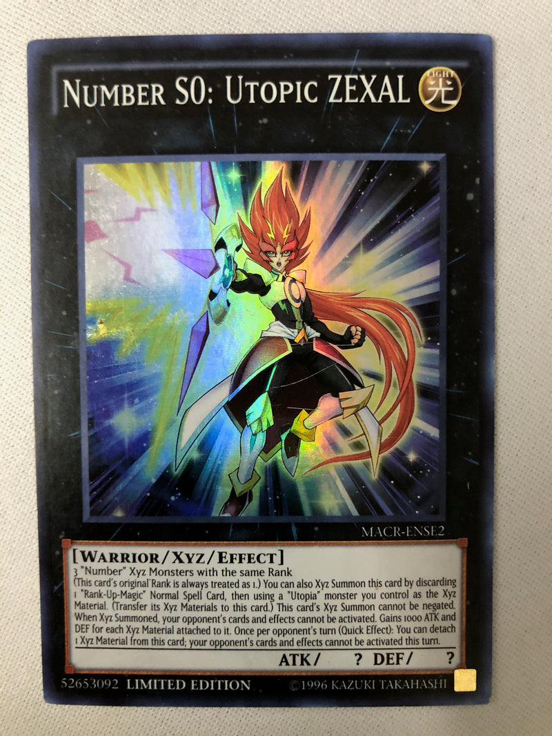 Yugioh Number S0: Utopic Zexal MACR-ENSE2 Super Limited Edition NM