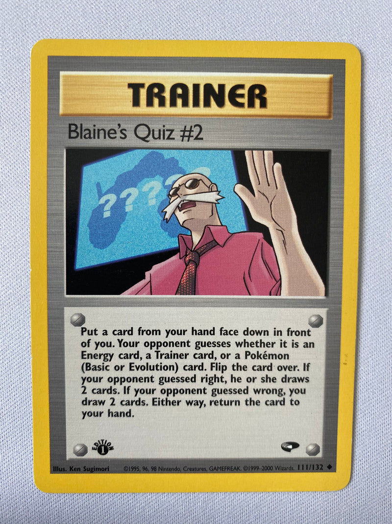 Blaine's Quiz