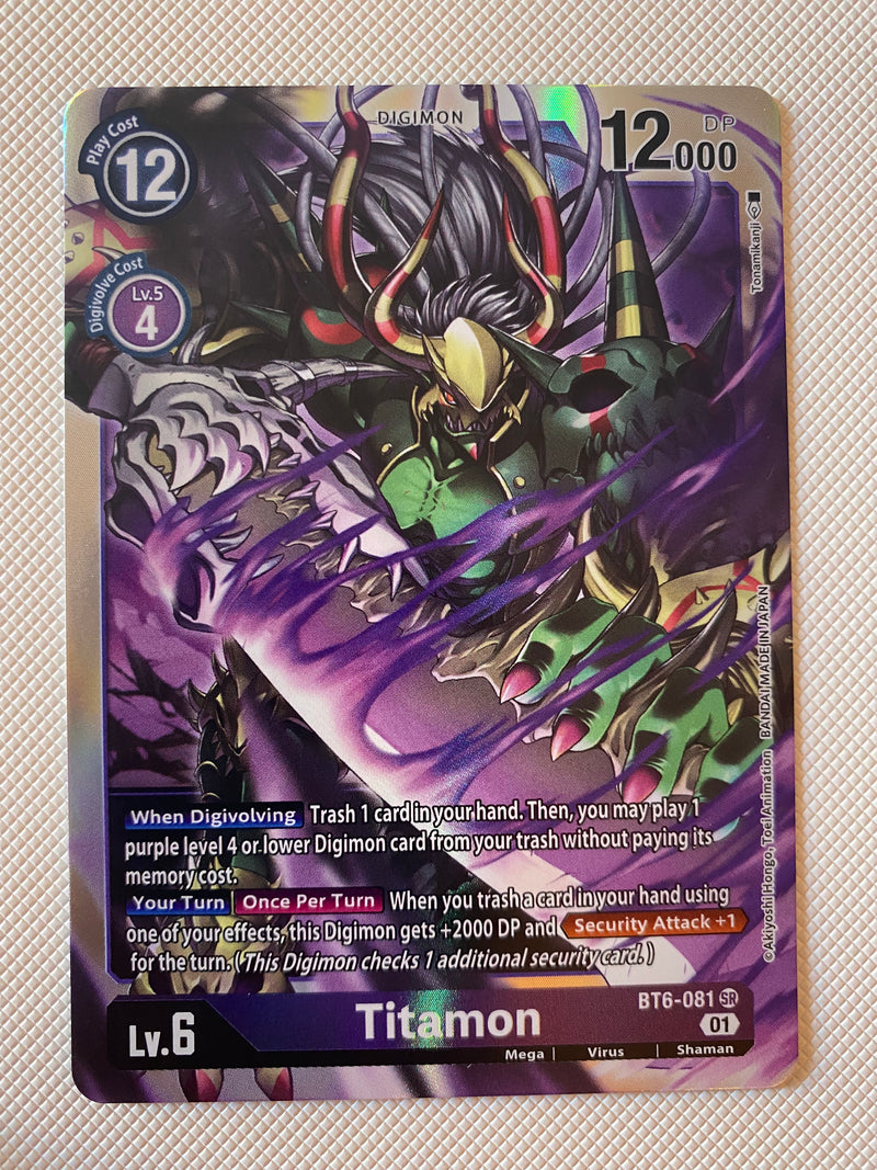 Digimon TCG Titamon  BT6-081 Holo  Near Mint