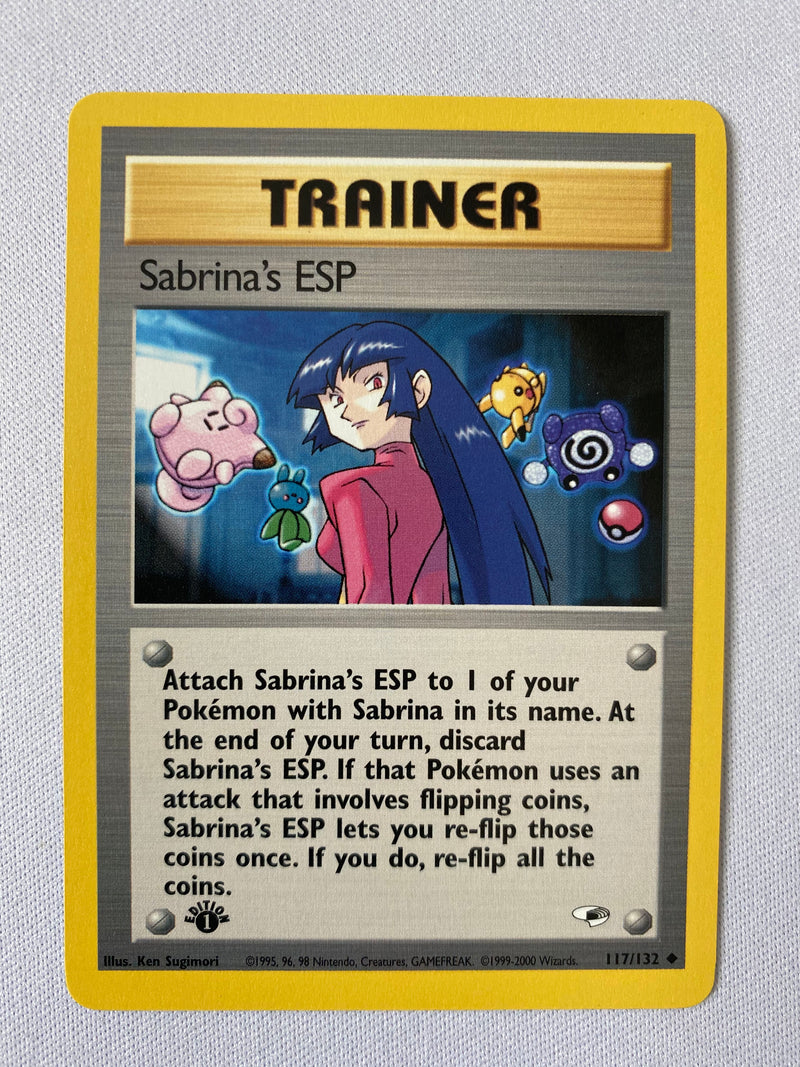 Sabrina's ESP 117/132  1st Edition  Pokemon Card Near Mint