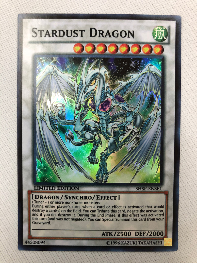 Yugioh Stardust Dragon SHSP-ENSE1 Super Rare Limited Edition Near Mint