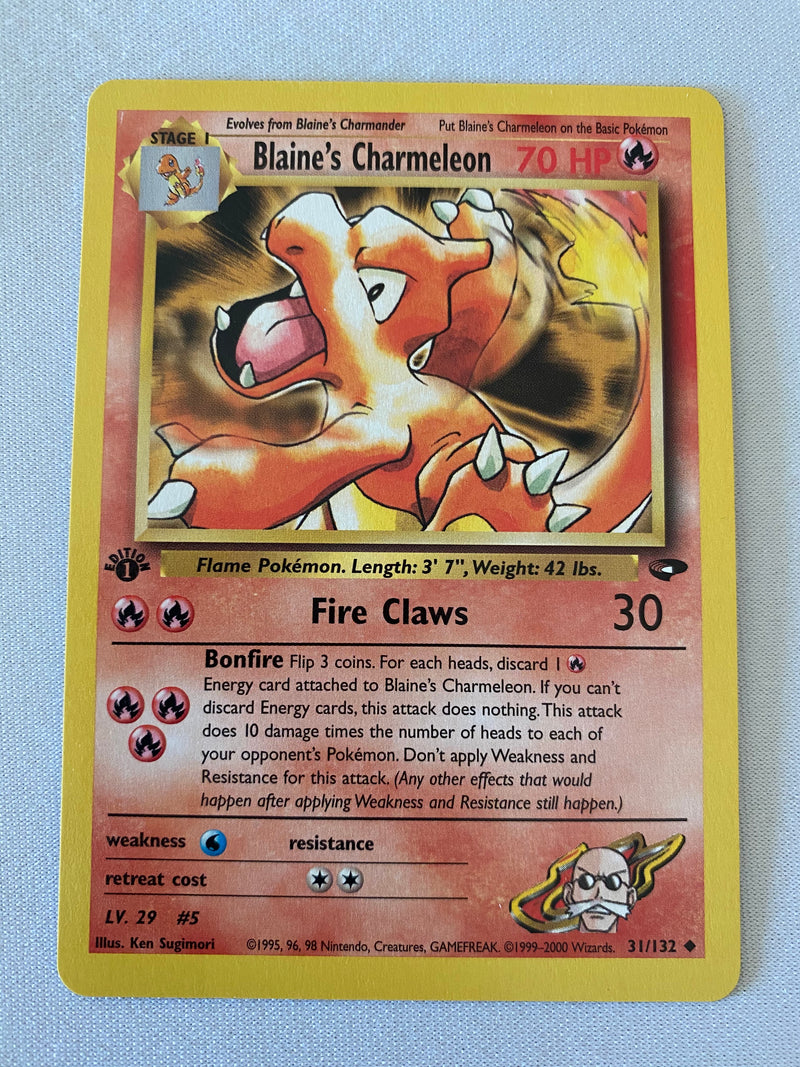Blaine’s Charmeleon 31/132 1st Edition Pokémon Card Near Mint