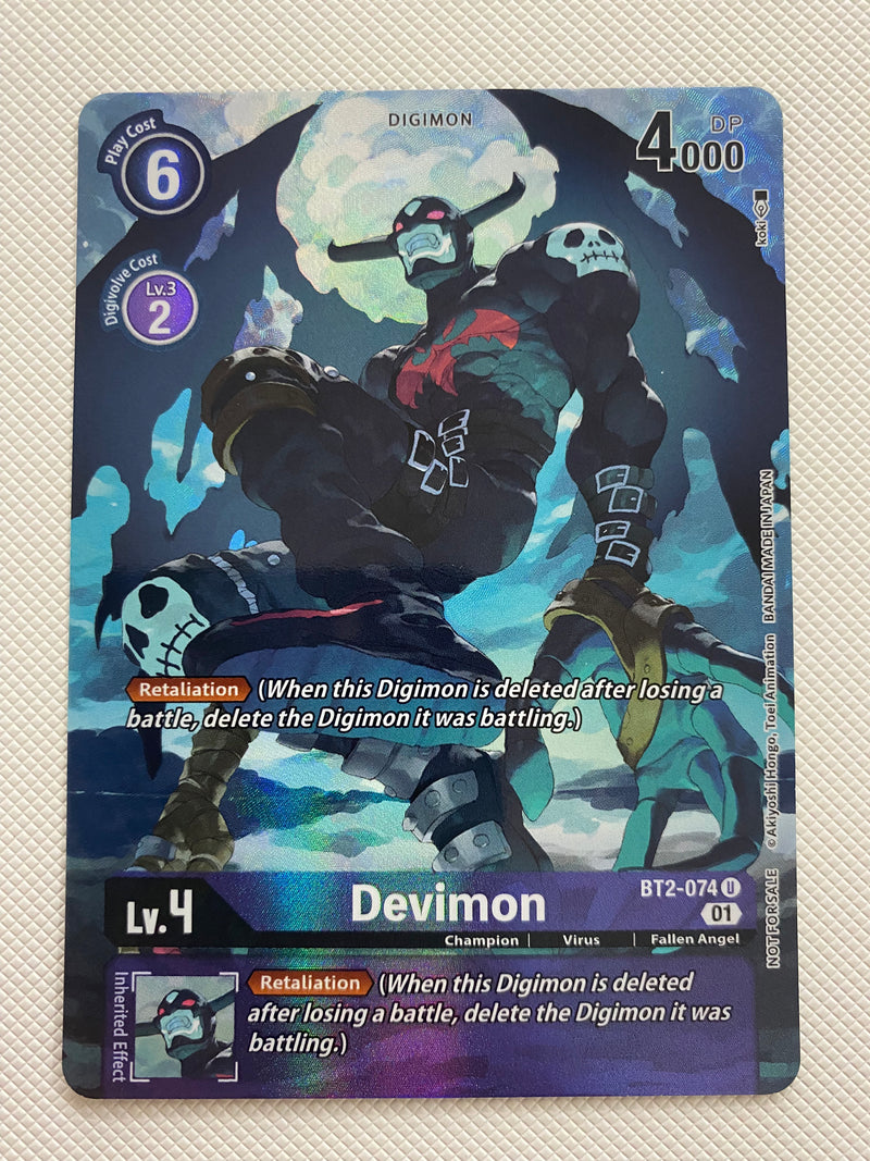 Digimon TCG Devimon  BT2-074 Holo Double Diamond Near Mint