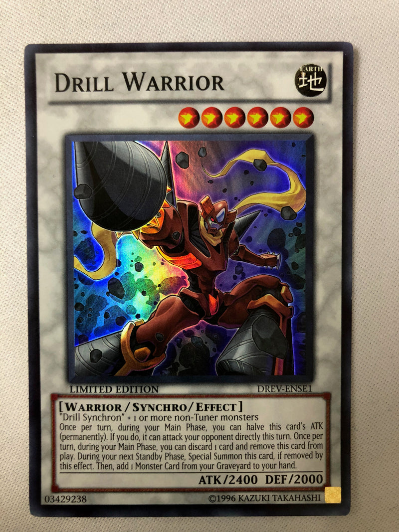 Yugioh Drill Warrior DREV-ENSE1 Super Rare Limited Edition NM