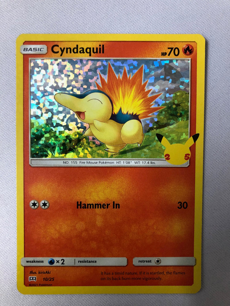 Cyndaquil 10/25 Holo Pokemon McDonalds 25th Anniversary Promo Card 2021 NM