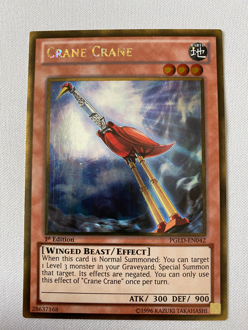 Yugioh Crane Crane PGLD-EN042 1st Edition  Gold Rare Near Mint