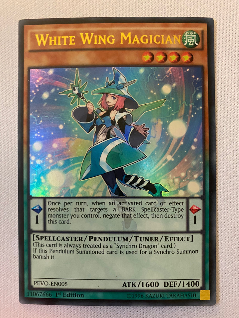 Yugioh White Wing Magician PEVO-EN005 1st Edition Ultra Rare Near Mint