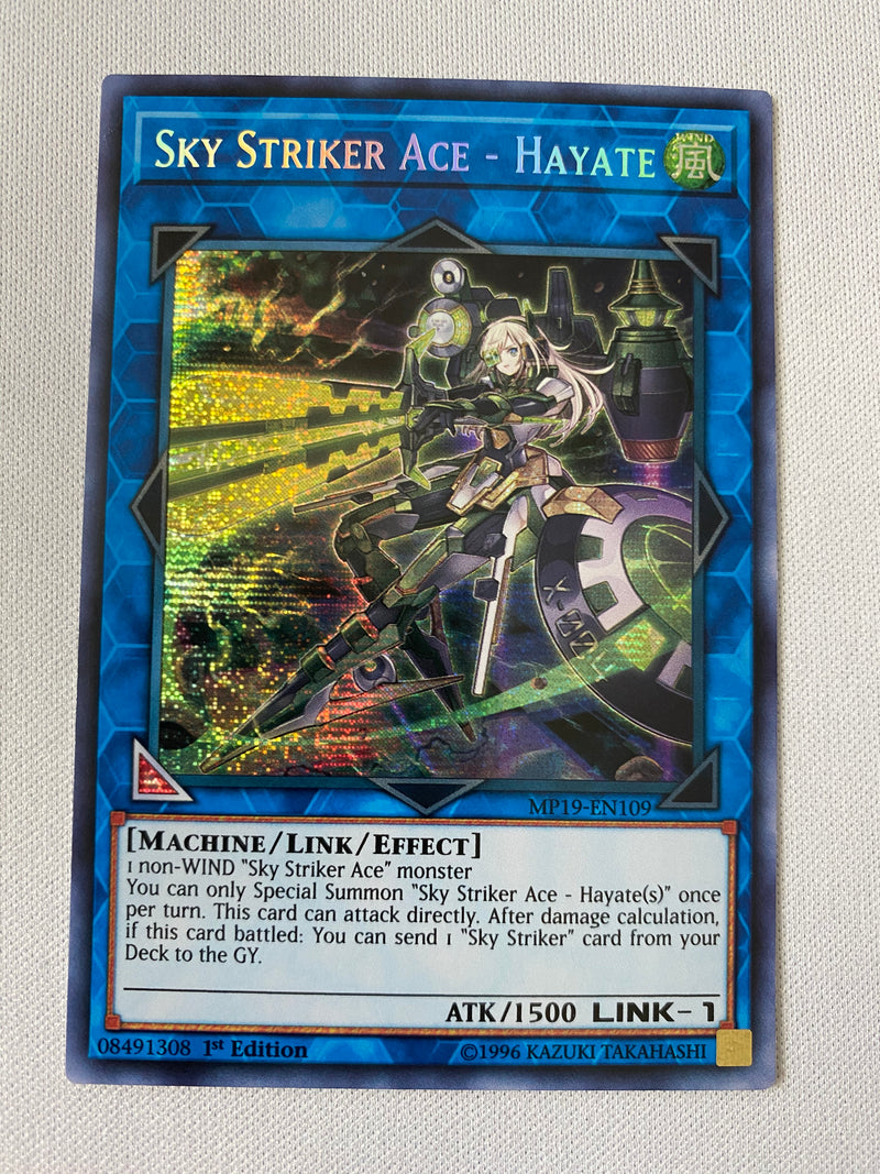 Yugioh Sky Striker Ace - Hayate MP19-EN109 1st Edition Secret Rare Near Mint