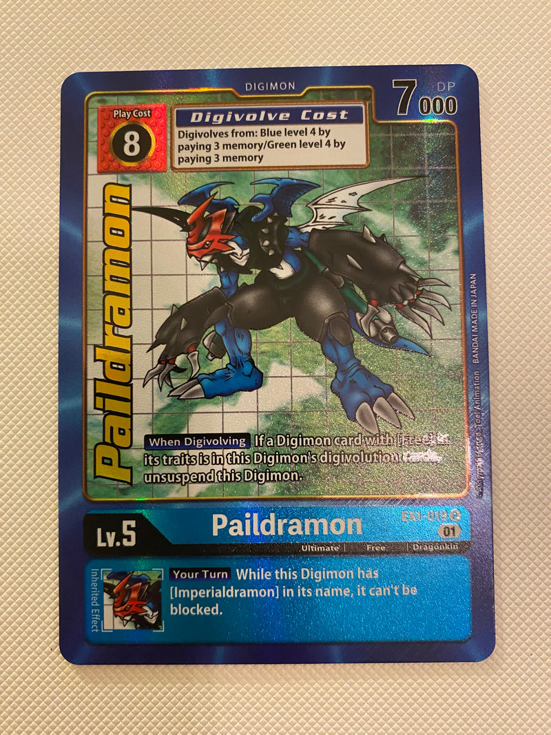 Digimon TCG  Paildramon Alternate Art EX1-019 Holo Naer Mint