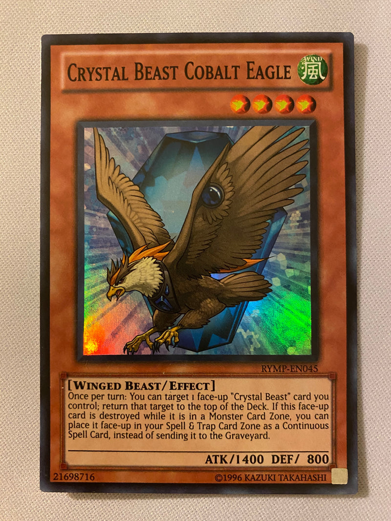 Yugioh Crystal Beast Cobalt Eagle  RYMP-EN045 Unlimited Super Rare Near Mint