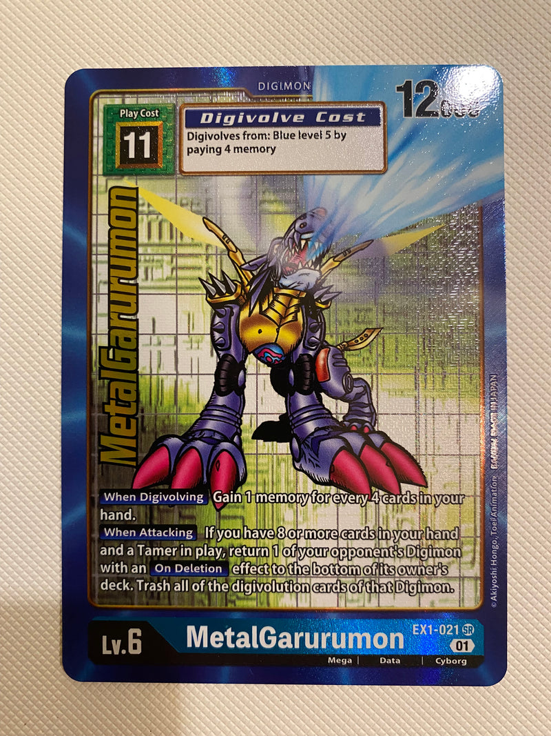 Digimon TCG MetalGarurumon EX1-021 Holo Alternate Art Near Mint