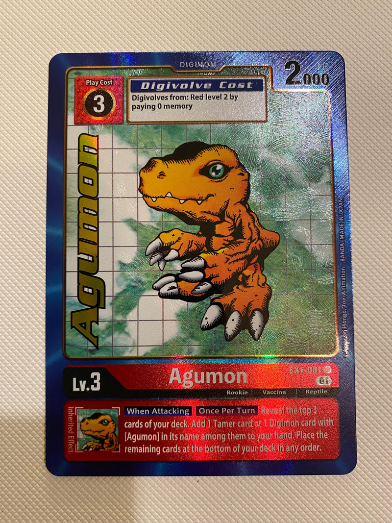 Digimon TCG Agumon EX1-001 Holo Naer Mint